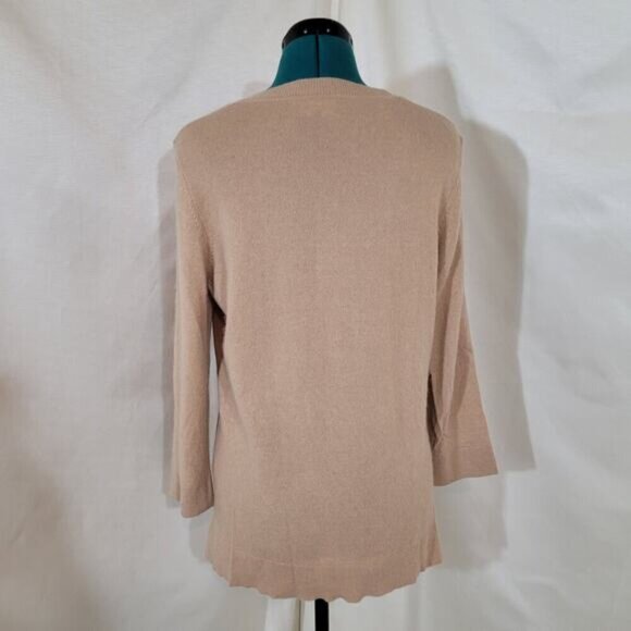 Jones New York Luxe Beige Cashmere Sweater - Size Extra Large - Picture 4 of 8